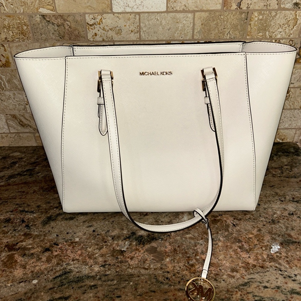 Michael Kors White Tote Bag